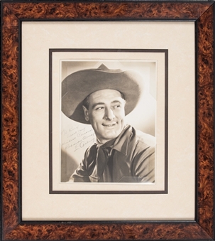 Lou Gehrig Signed "Rawhide" Publicity Photo Framed (PSA/DNA)